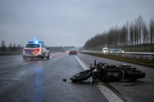 Dodelijk motorongeval op A6 richting Lelystad